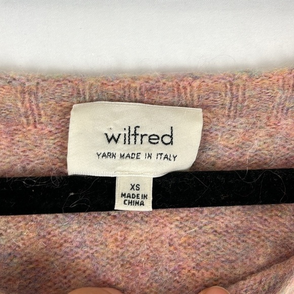 Aritzia WIlfred Chapais Pink-Multi-Coloured Crew-Neck Wool-Blend Sweater - Picture 5 of 10
